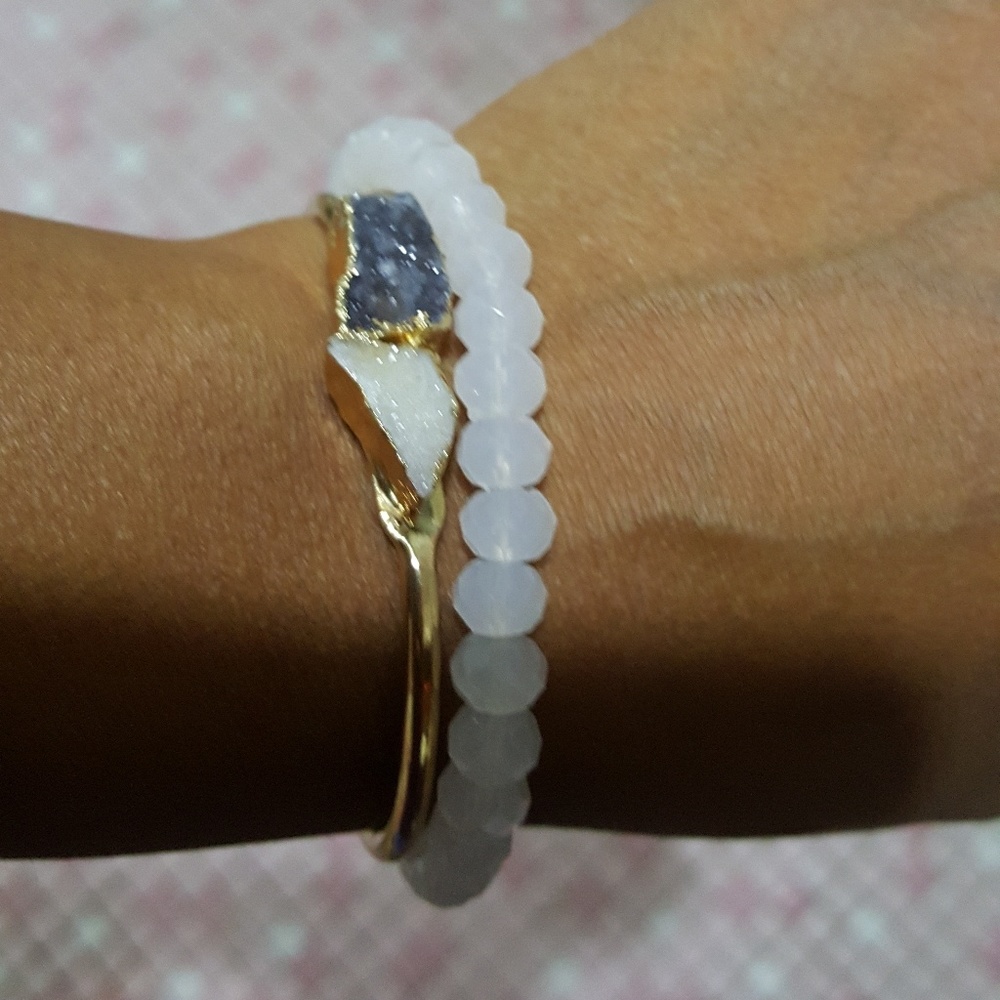 ❌ SOLD ❌ Druzy cuff bangle bracelet - Picture 5 of 6